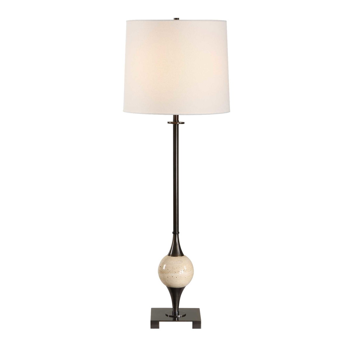Dempsey Bronze Buffet Lamp, by Uttermost, 12" width x 35" height x 12" depth View 3
