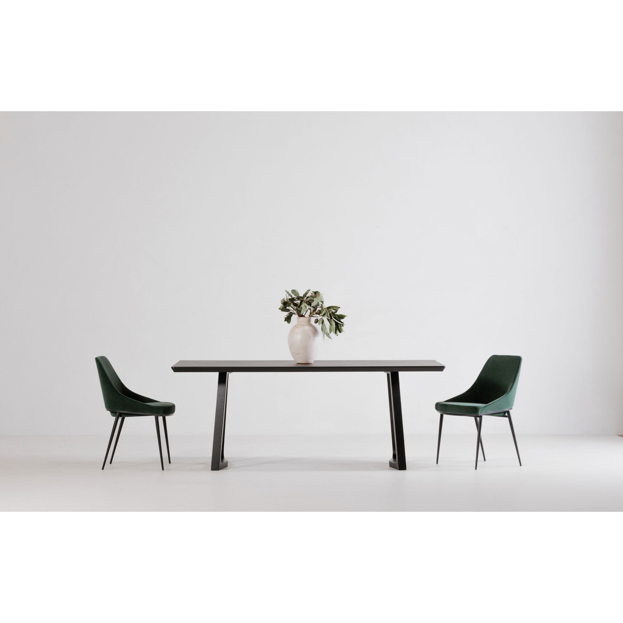 Silas Dining Table Black Ash, by Moe's Home, 76" width x 29.5" height x 36" depth View 7