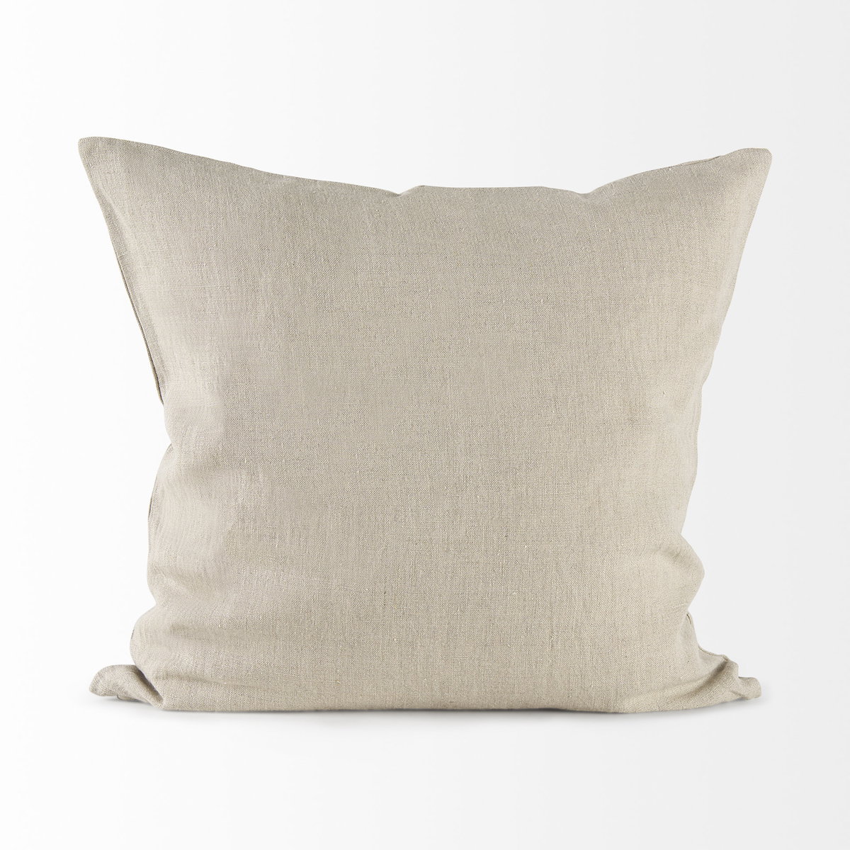 Enya 18x18 Beige and Cream Fabric Patterned Pillow Cover, Decorative Pillow by Mercana, 18" length x 18" width x 0.2" height View 6