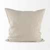 Enya 18x18 Beige and Cream Fabric Patterned Pillow Cover, Decorative Pillow by Mercana, 18" length x 18" width x 0.2" height thumbnail 6