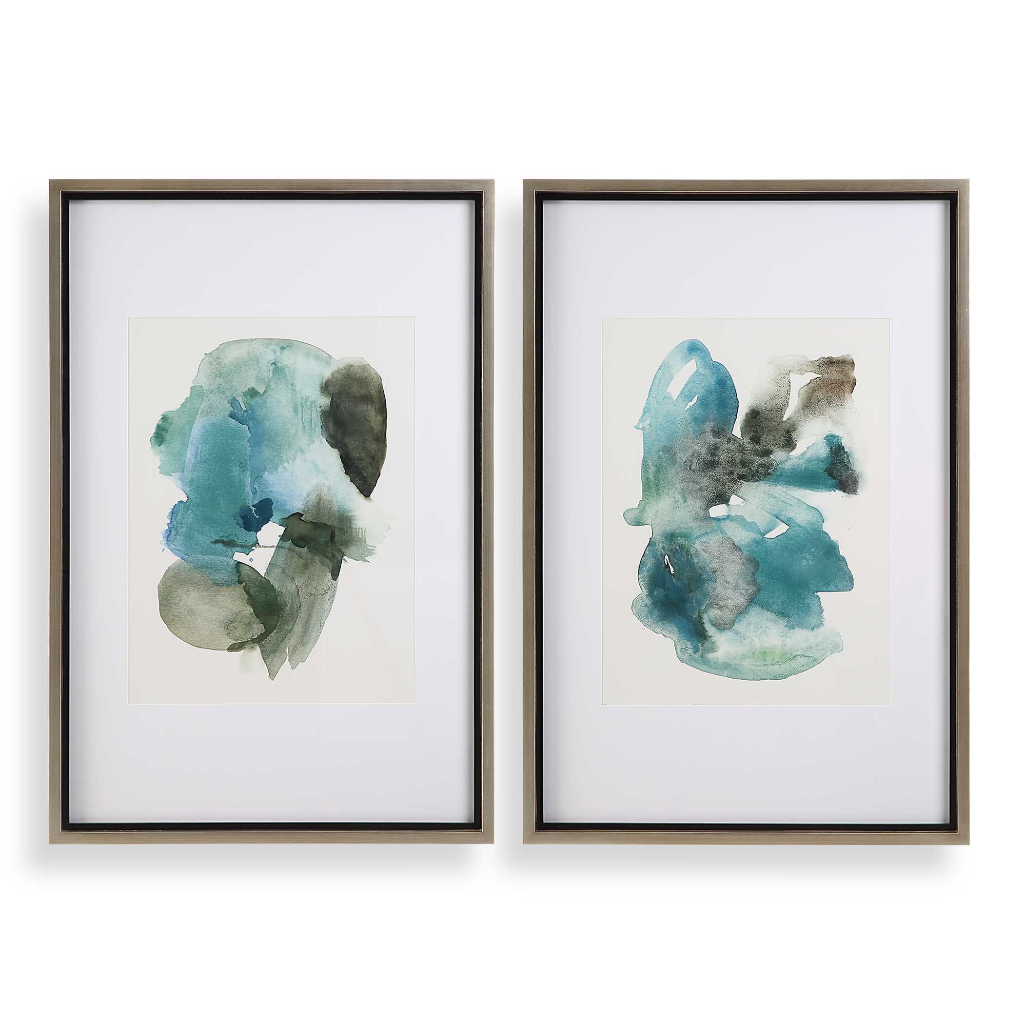 Blueprints Watercolor Prints Set Of 2, Painting by Uttermost, 27" width x 40" height x 1.5" depth View 1