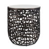 Sabena White Marble Outdoor Side Table, Outdoor Table by Uttermost, 1'6" width x 1'8" height x 1'6" depth thumbnail 1
