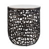 Sabena White Marble Outdoor Side Table thumbnail 0