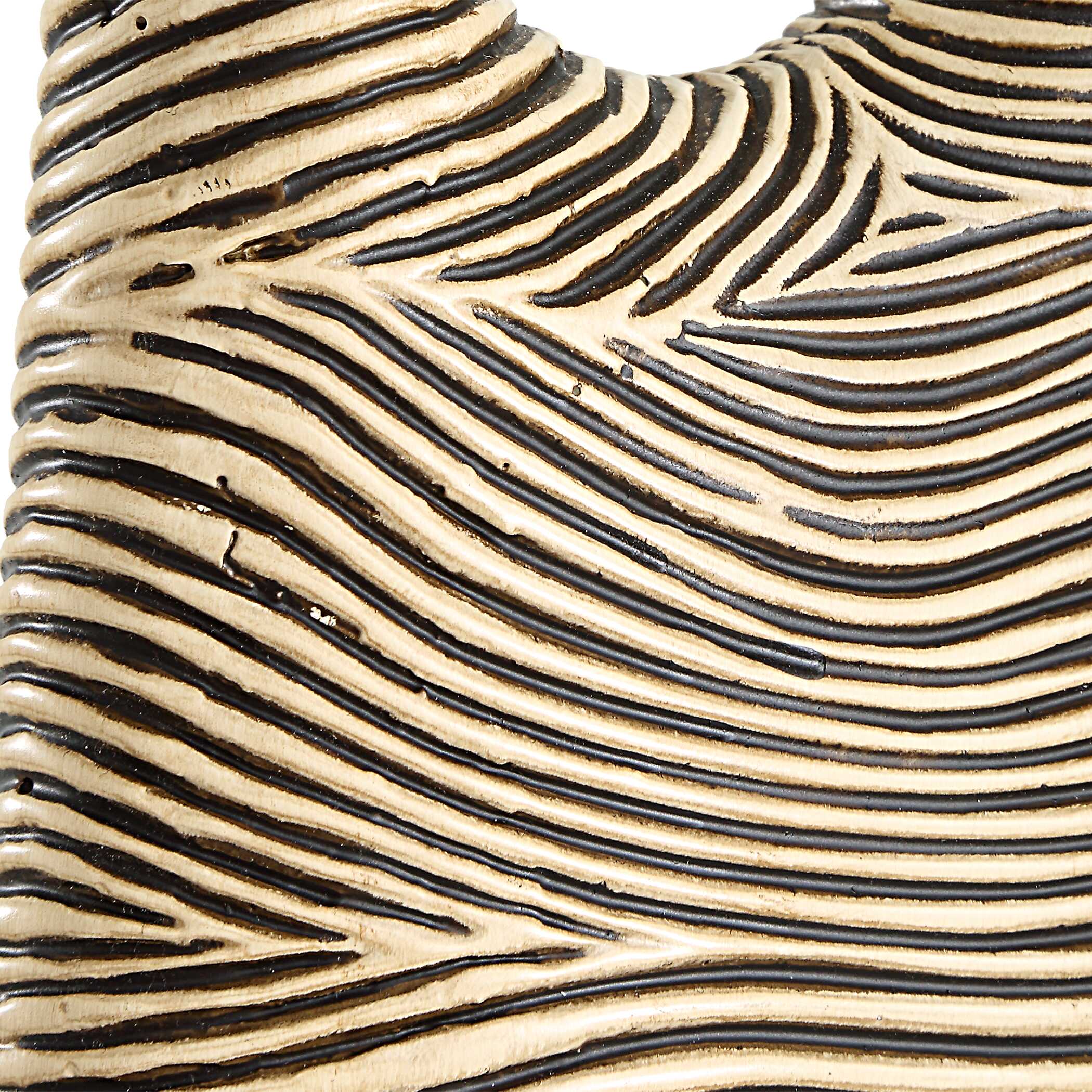 Pochette Ribbed Sculpture, Decorative by Uttermost, 4" width x 27" height x 4" depth View 6