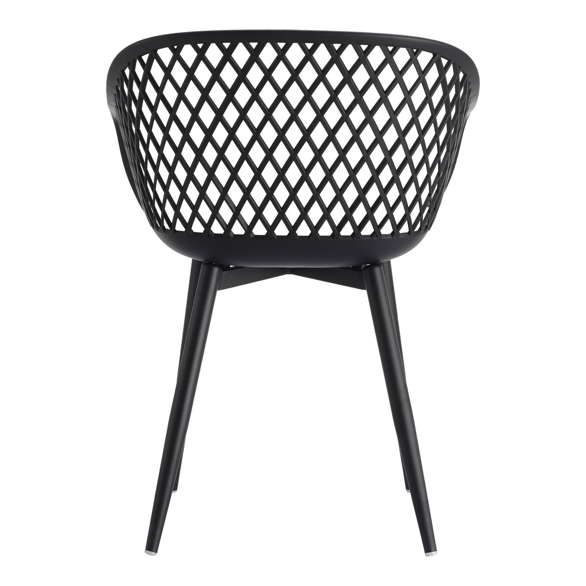 Piazza Outdoor Chair Black - Set Of Two, by Moe's Home, 1'11.5" width x 2'7.5" height x 1'10.5" depth View 7