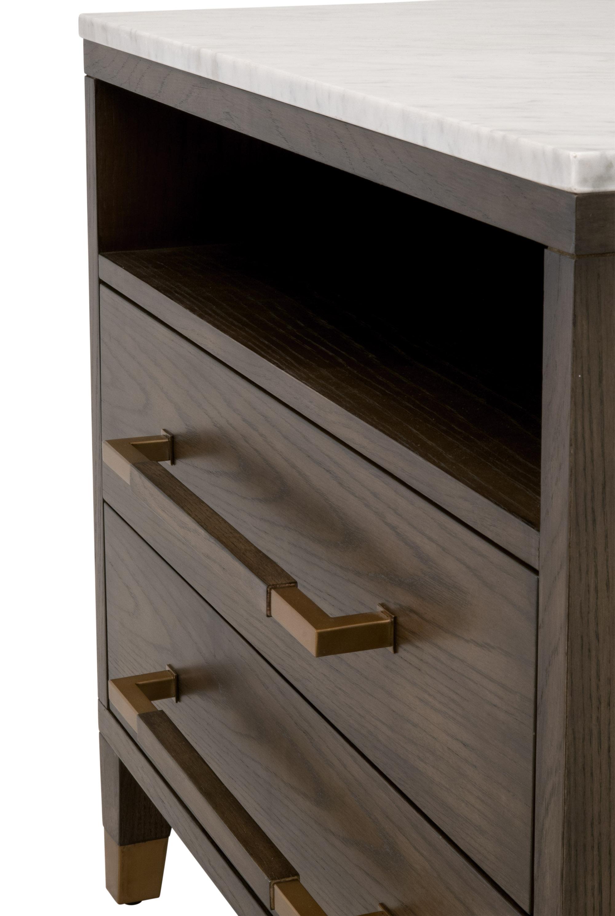 Cambria 2-Drawer Nightstand, by Essentials for Living, 29" width x 26.75" height x 18" depth View 10