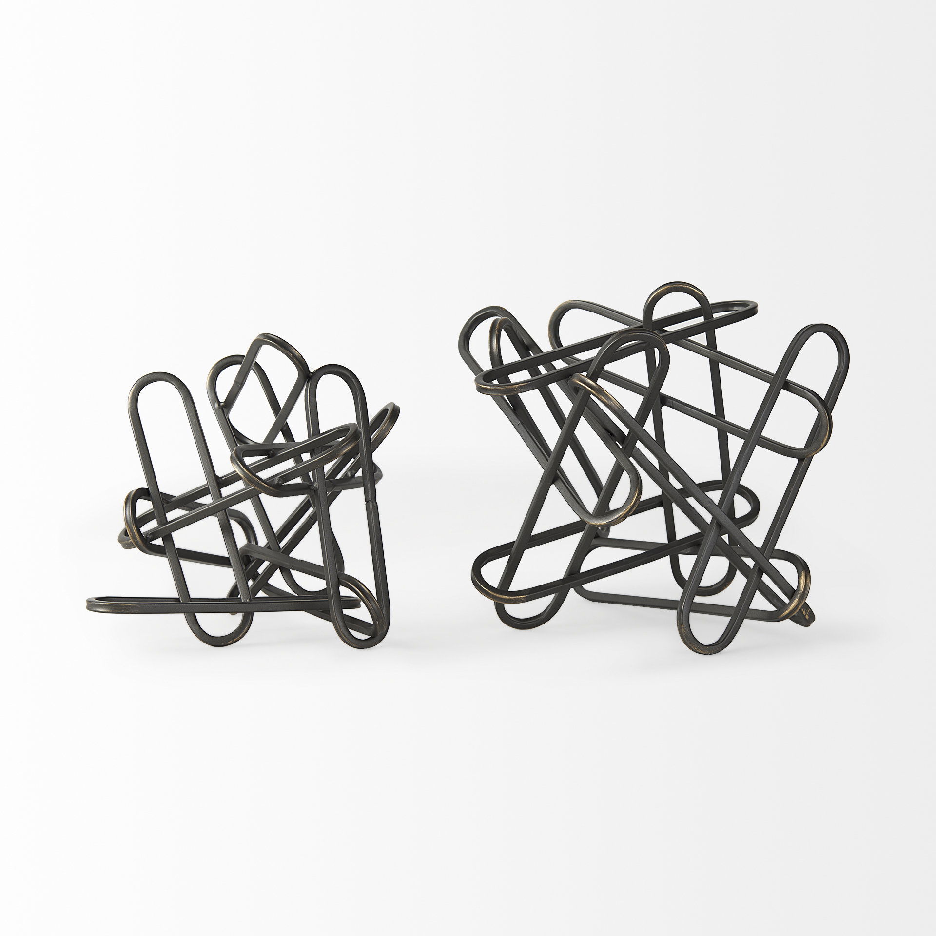 Henderson  Black Metal Paperclip Decorative Object, by Mercana, 12.2" length x 9.06" width x 9.06" height View 8