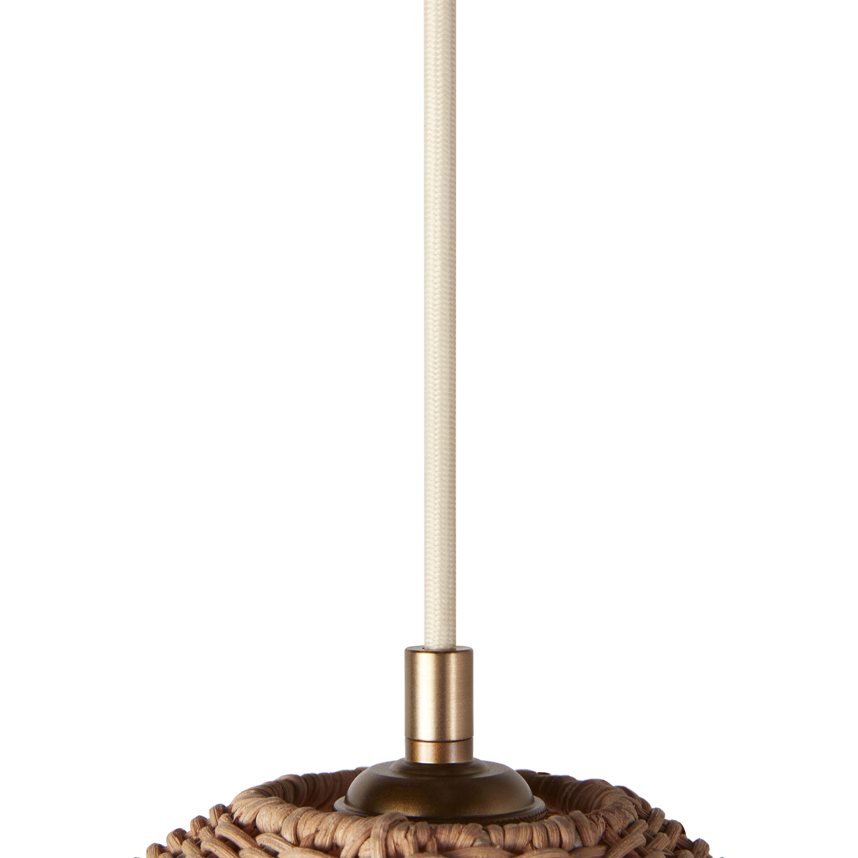 Kasbah Rattan Pendant, by Woven, 10.75" height x 32.25" diameter View 3
