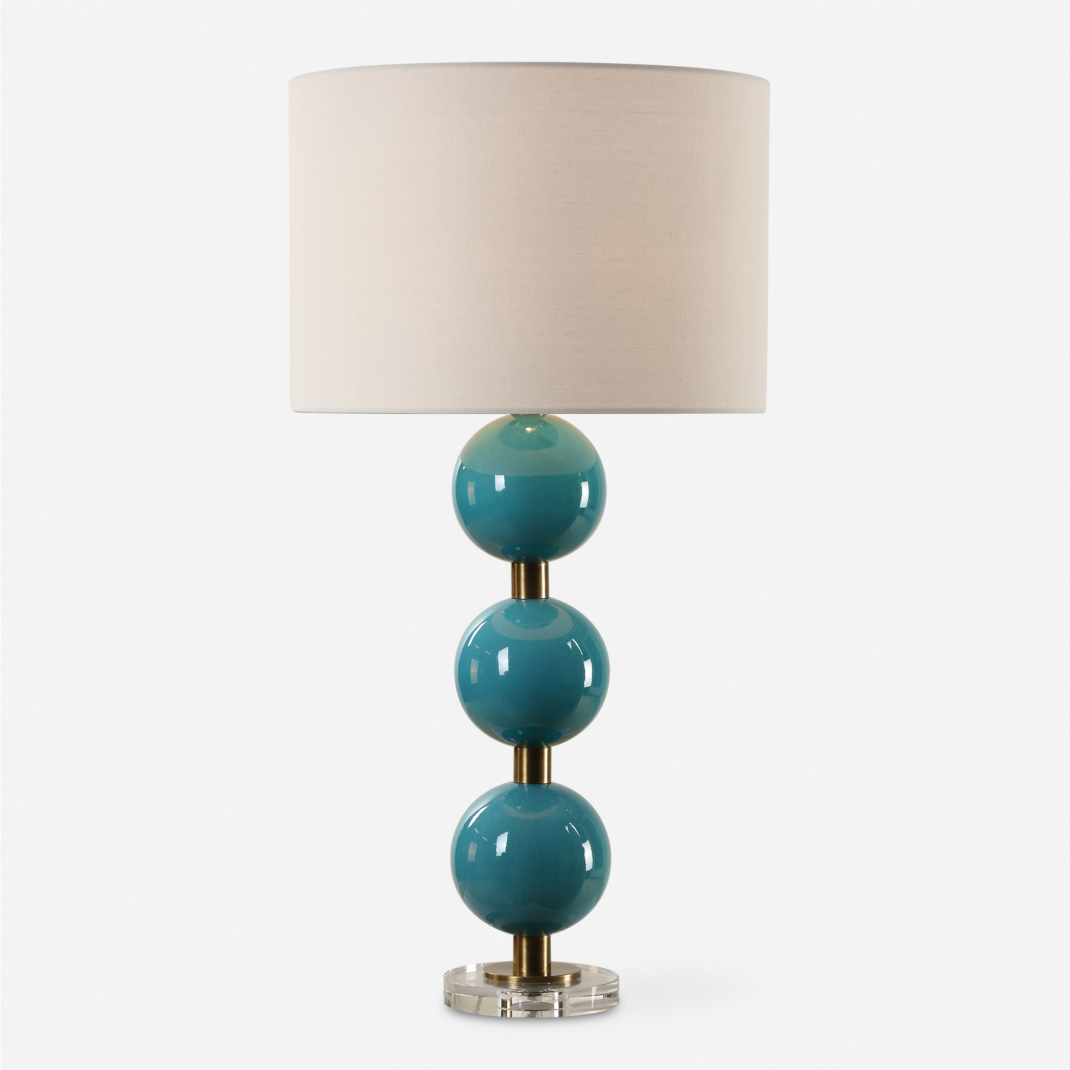 Palawan Blue Glaze Table Lamp large image 