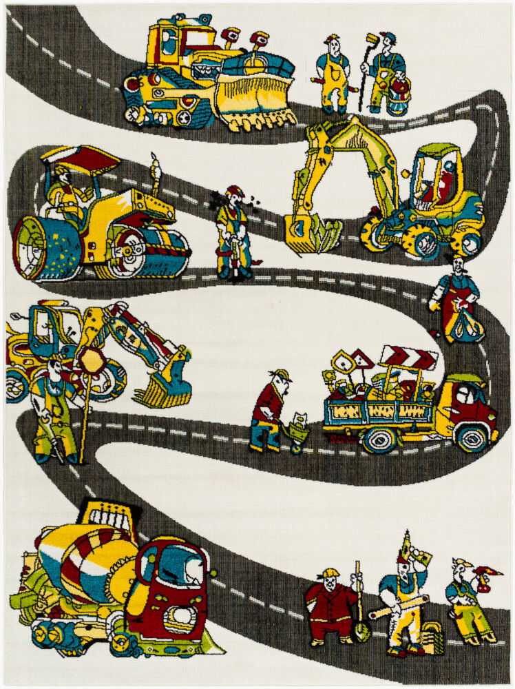 Kindergarten Machine Woven Rug, by Surya, 9' length x 6'7" width