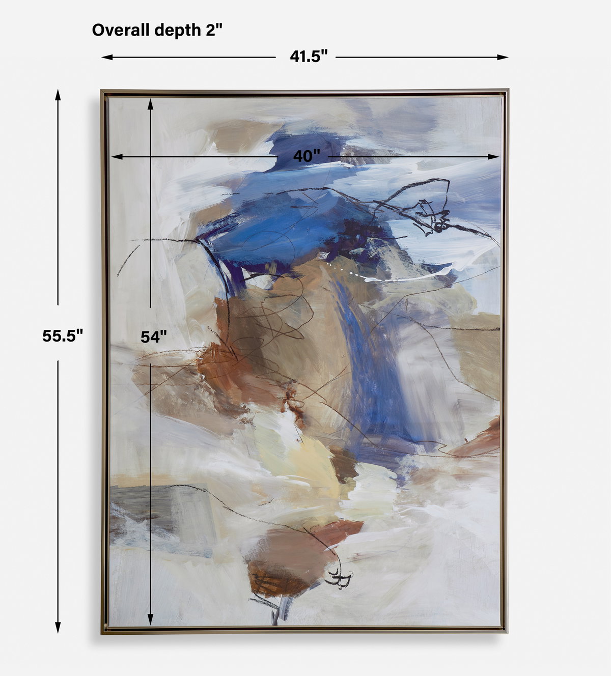 Subtle Nuances Framed Abstract Art, by Uttermost, 55.5" width x 41.5" height x 2" depth View 3