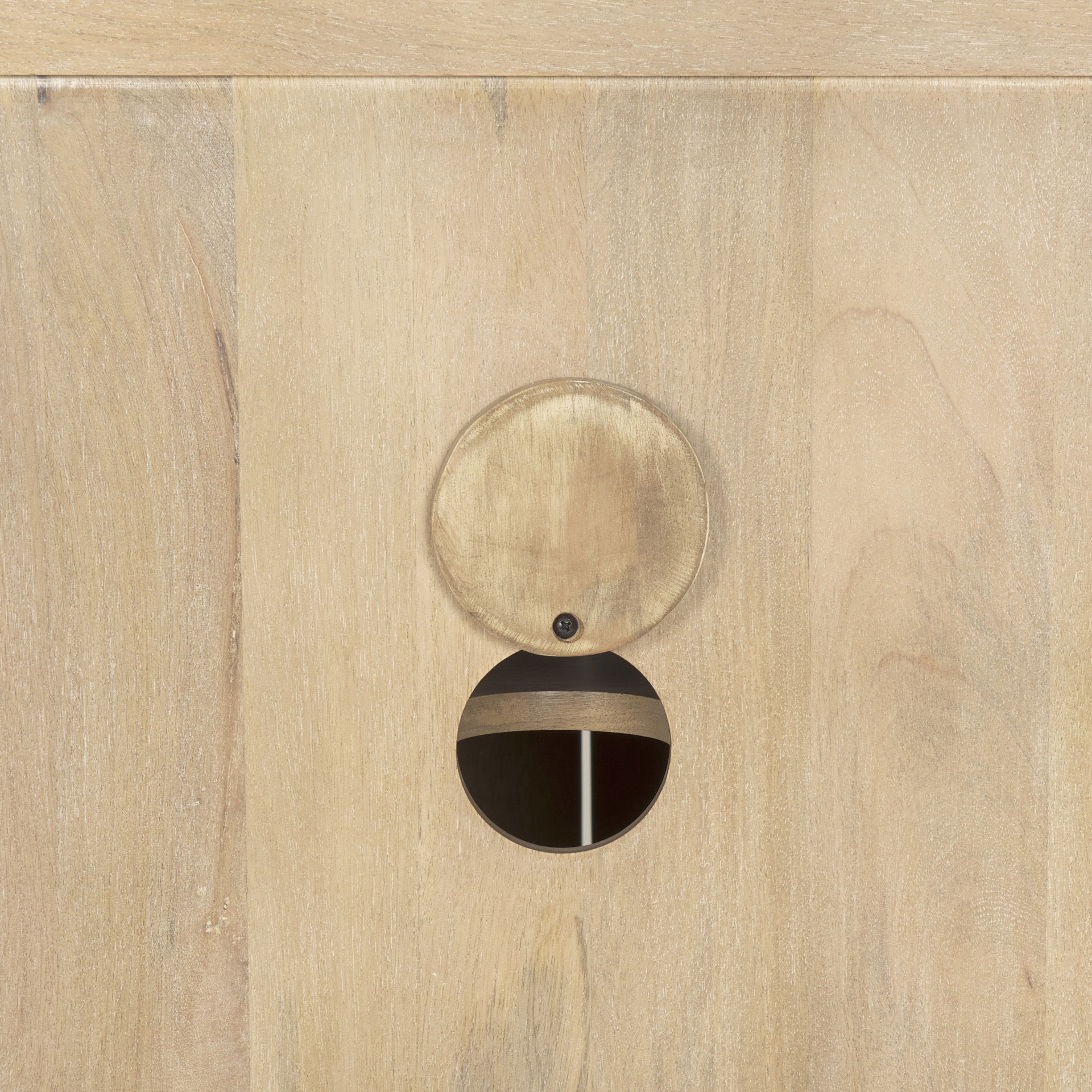 Grier 72' Light Brown Solid Wood with Cane Sideboard, Sideboards & Buffet by Mercana, 72" length x 18.75" width x 31.5" height View 12