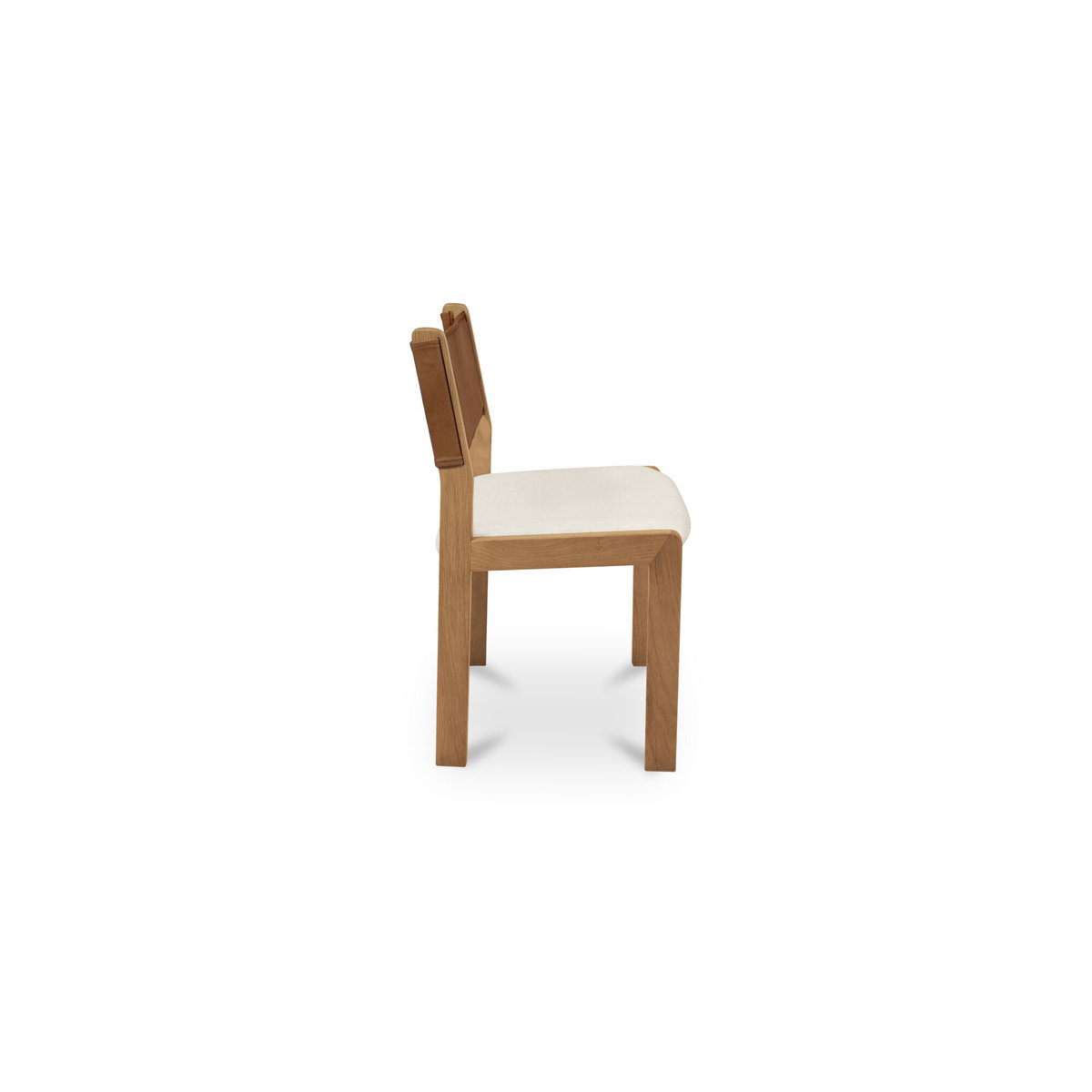 Carol Dining Chair Tan Leather Set Of Two, by Moe's Home, 21.6" width x 32" height x 19.5" depth View 4