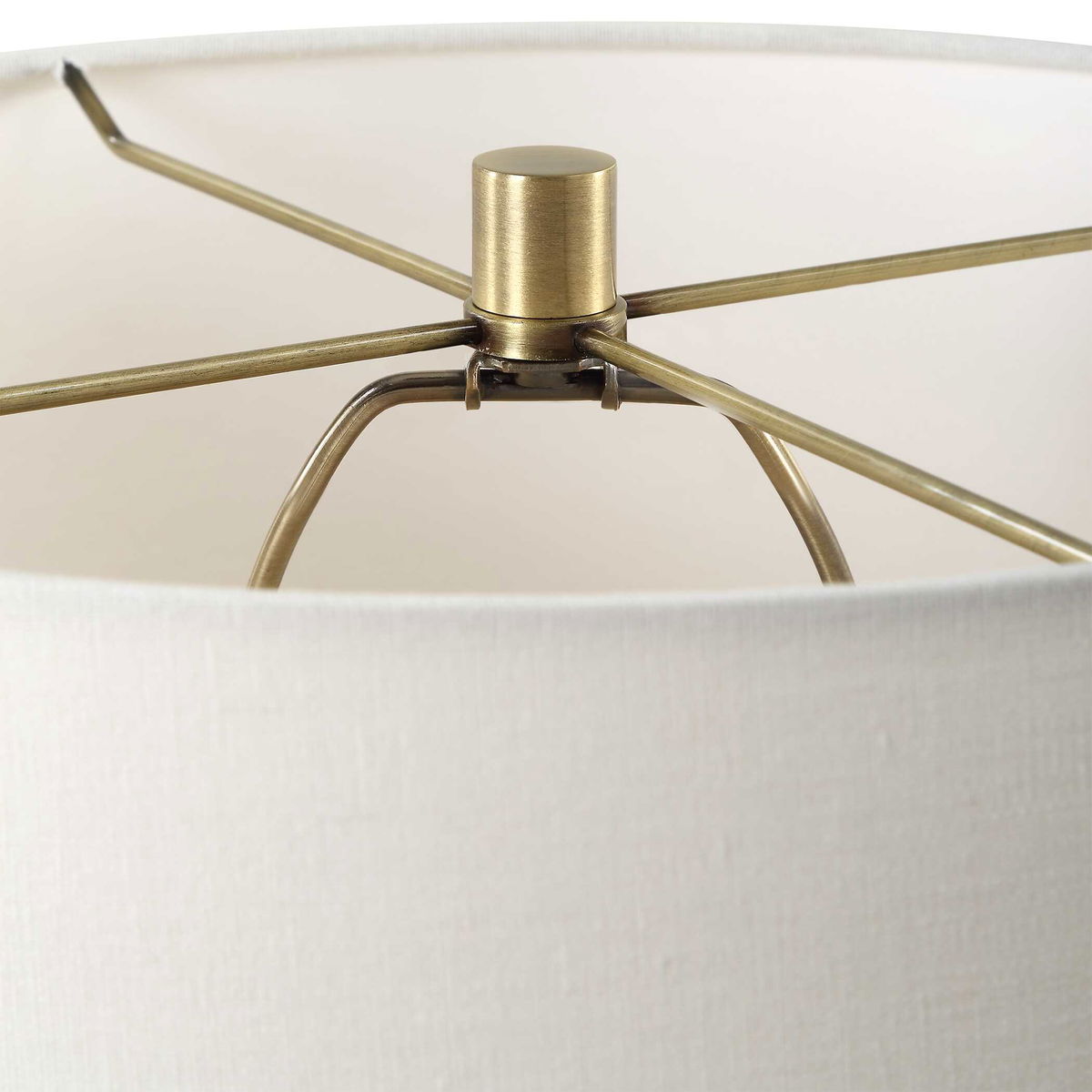 Plinth White Marble Table Lamp, by Uttermost, 15" width x 27.75" height x 15" depth View 7