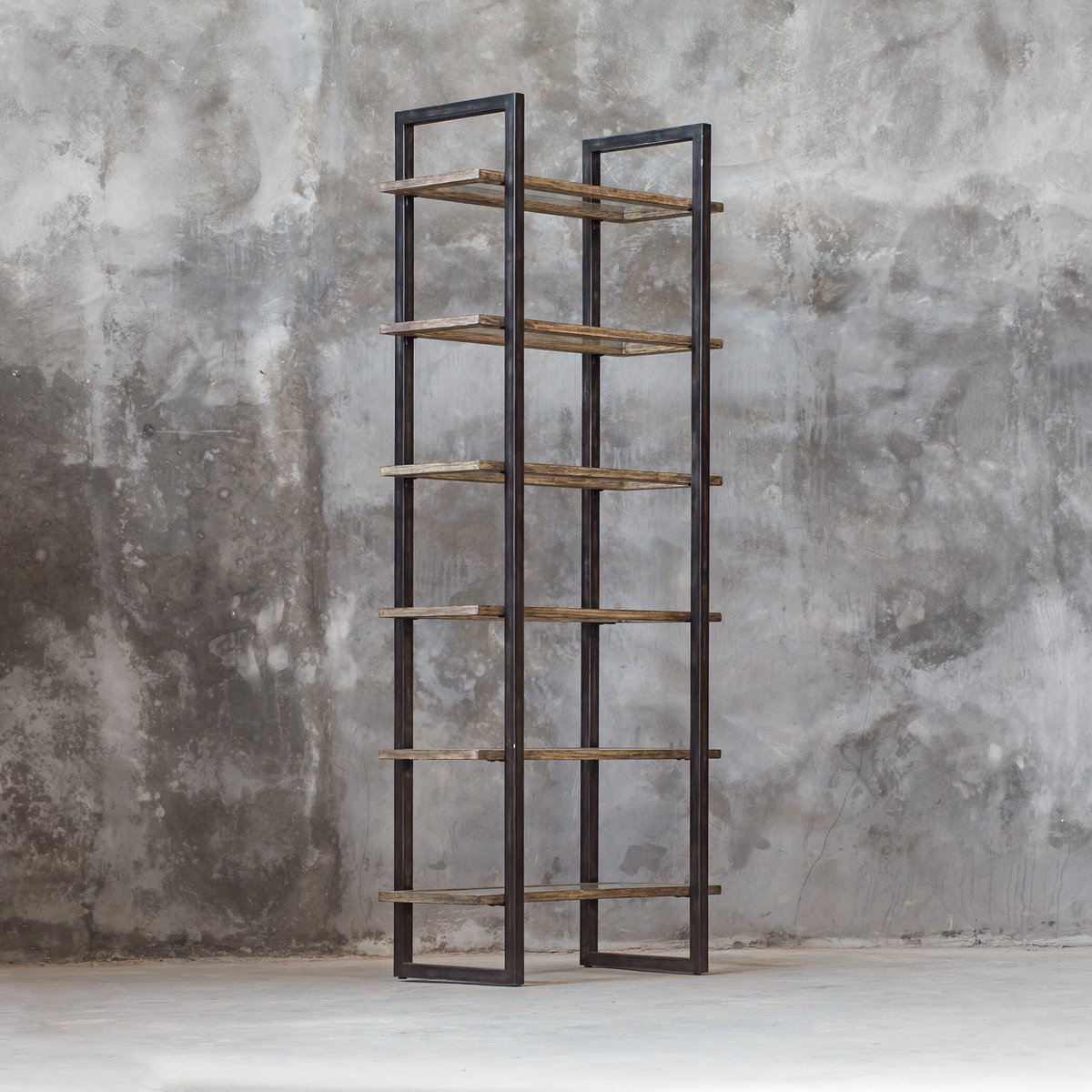 Olwyn Industrial Etagere, Shelving & Bookcase by Uttermost, 36" width x 90" height x 18" depth View 2