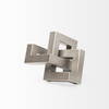 Link Small Silver Metal Sculpture Decorative Object, by Mercana, 7" length x 7.09" width x 7.09" height thumbnail 7