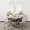 Liesl 54' Round Pedestal Dining Table | Modern | Gray Wood | Seats 6, by Mercana, 54" length x 54" width x 30" height thumbnail 6