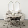 Liesl 54' Round Pedestal Dining Table | Modern | Gray Wood | Seats 6, by Mercana, 54" length x 54" width x 30" height thumbnail 6