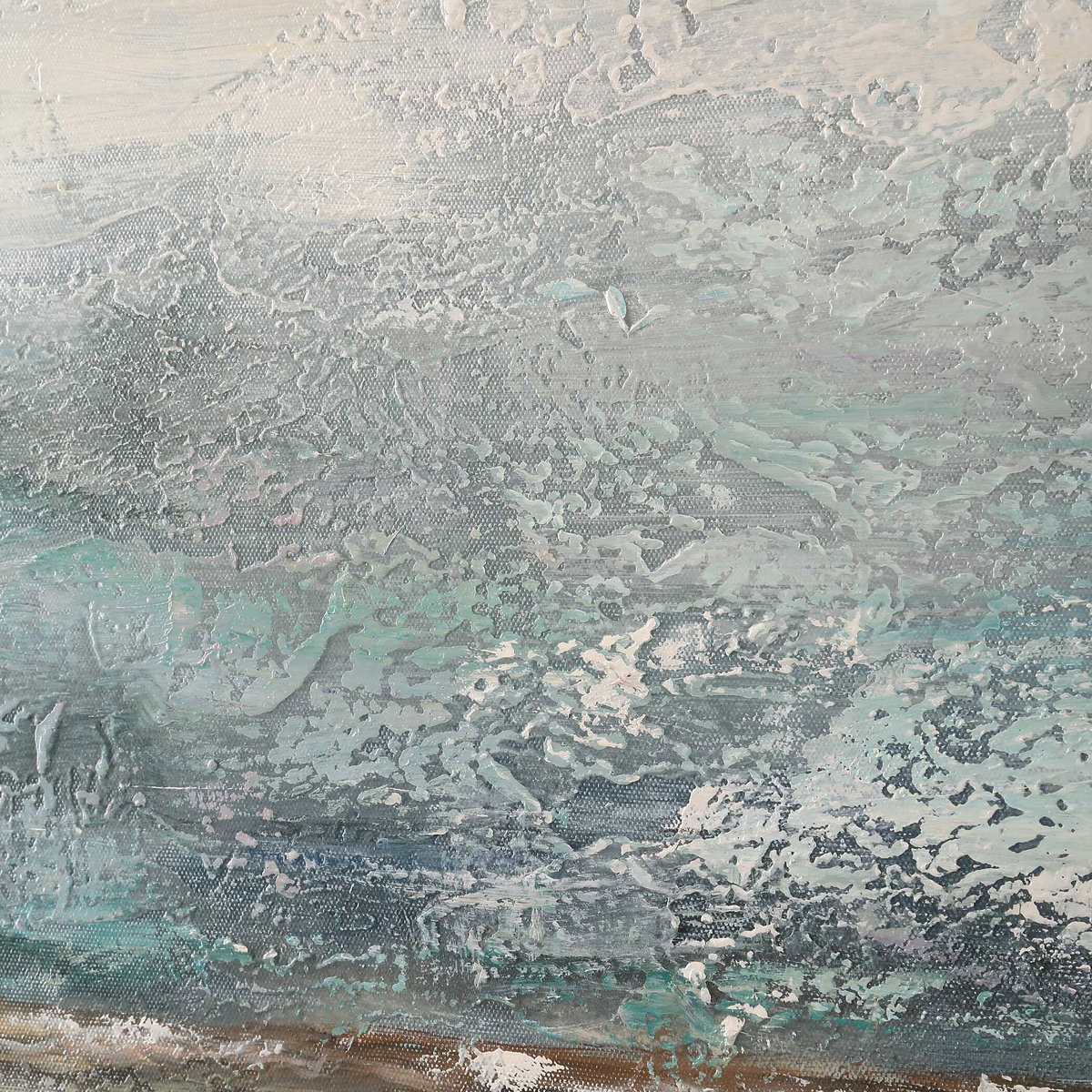 Foggy Morning Abstract Art, Painting by Uttermost, 49.5" width x 49.5" height x 1.75" depth View 6