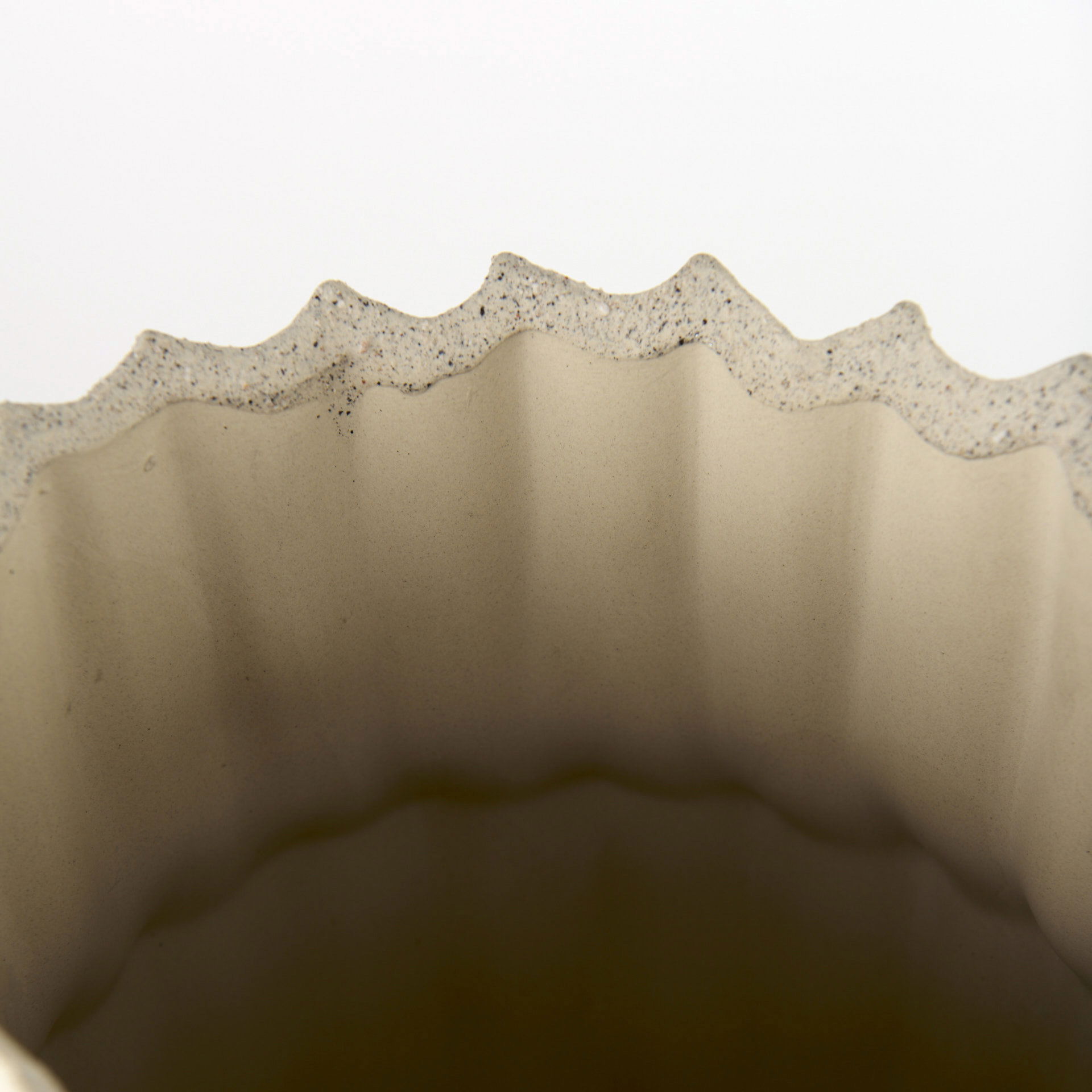 Cardon 23.0H Cream Ceramic Vase large image 