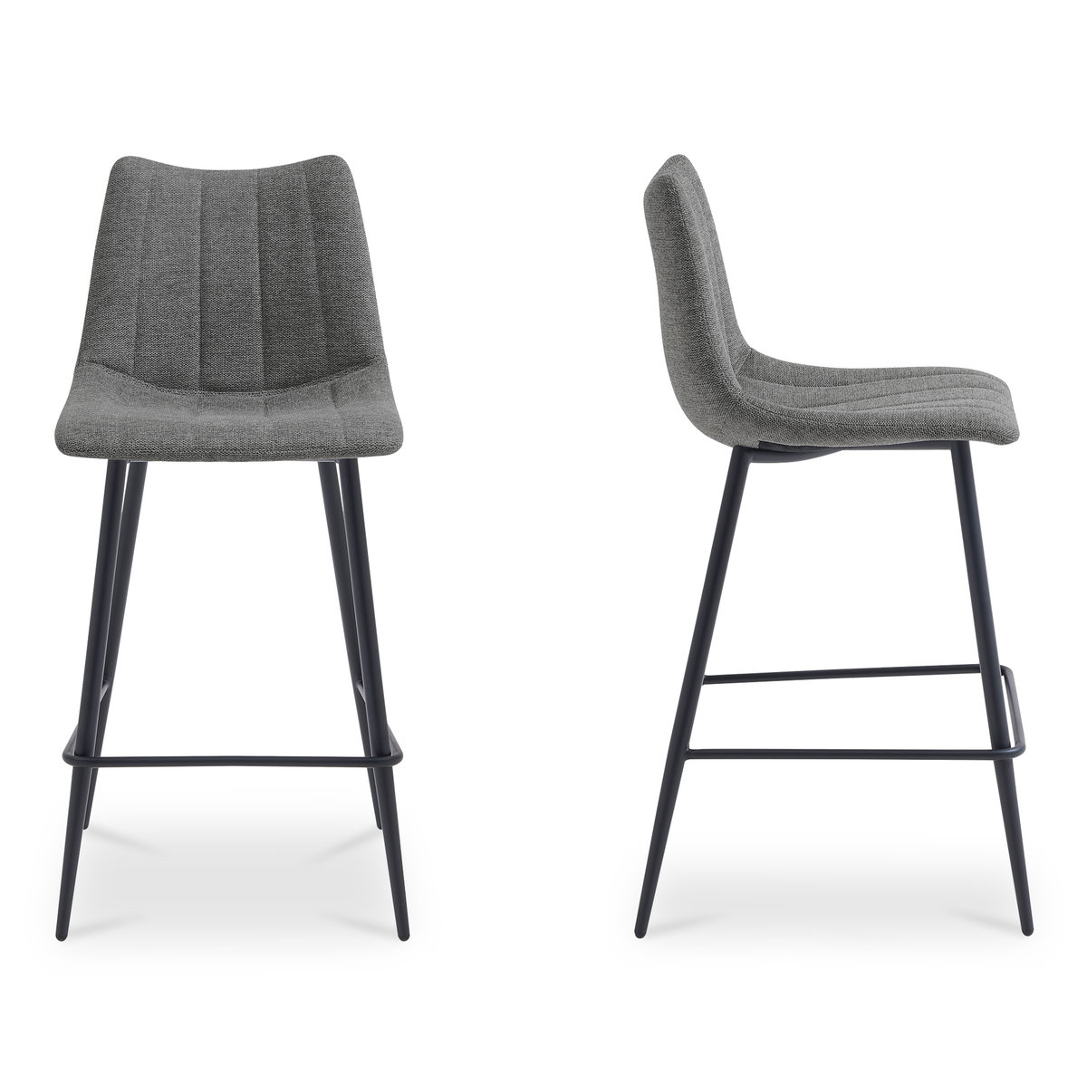 Alibi Counter Stool  Dark Grey-set Of Two, Counter & Bar Stool by Moe's Home, 17.7" width x 37" height x 20" depth View 3