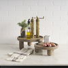 Virve Round Light Brown Wood with Gray Wash Wooden Trays thumbnail 1