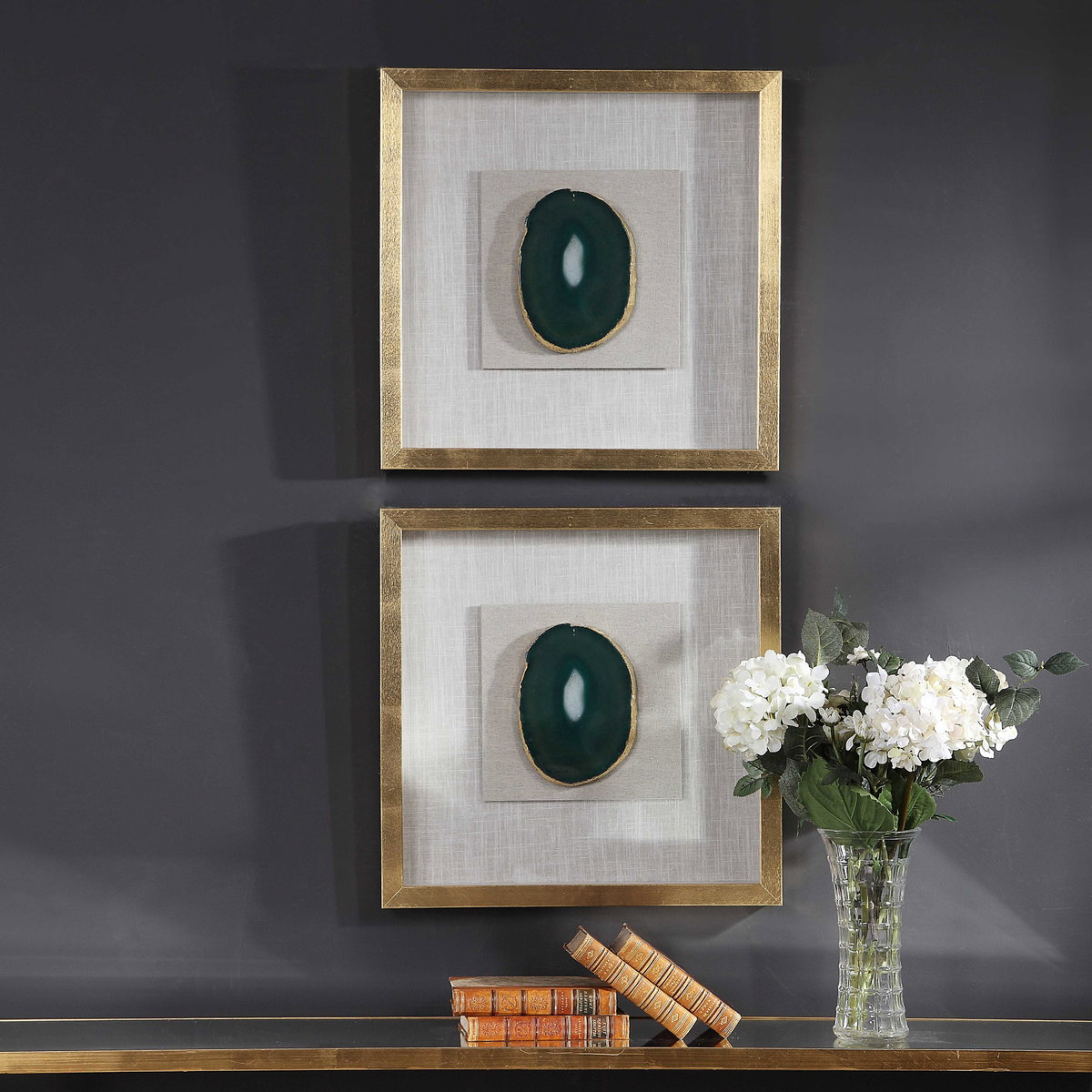 Keeva Agate Stone Shadow Box, Art by Uttermost, 19.75" width x 19.75" height x 2" depth View 5