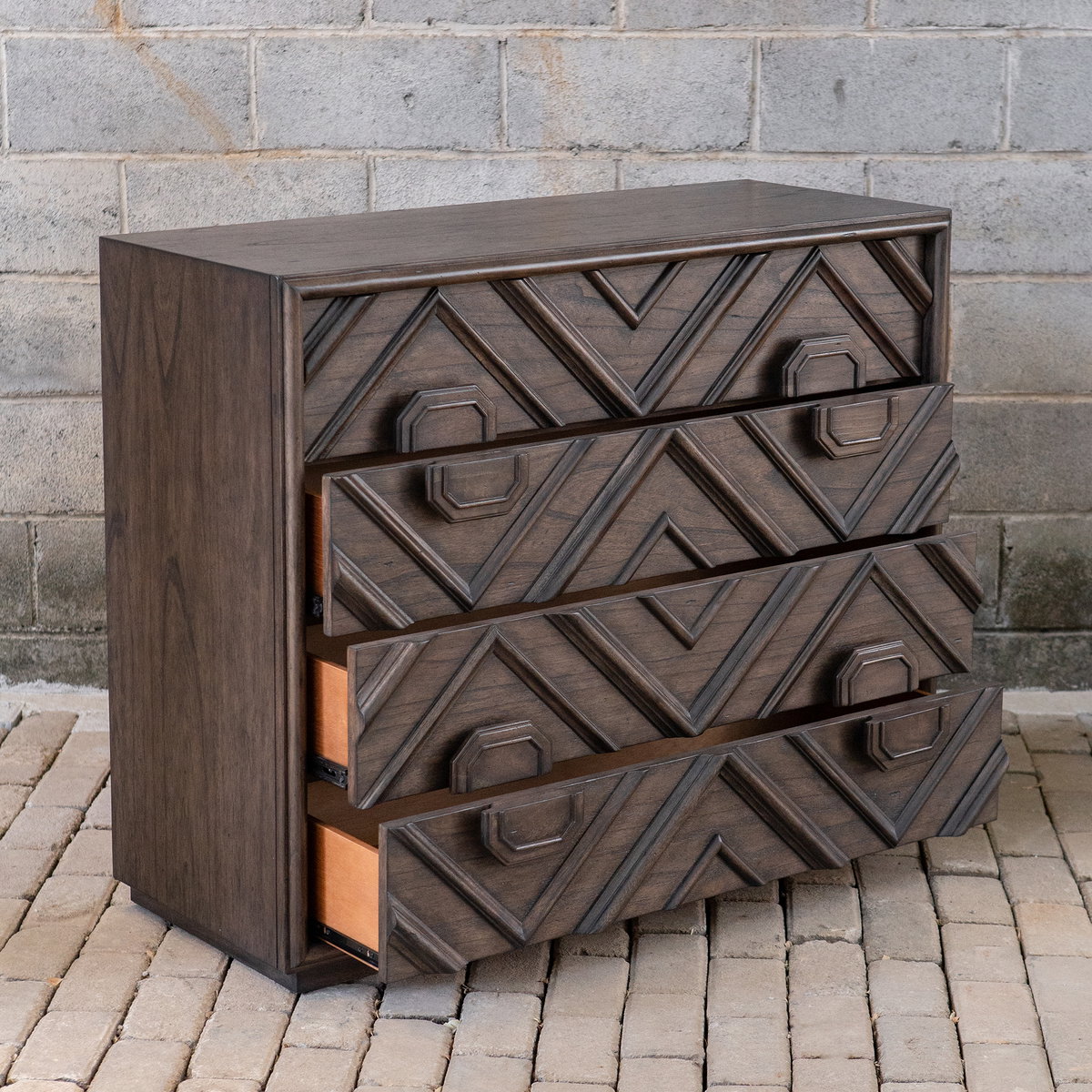Mindra Drawer Chest, Cabinets & Chest by Uttermost, 43" width x 36" height x 18" depth View 5