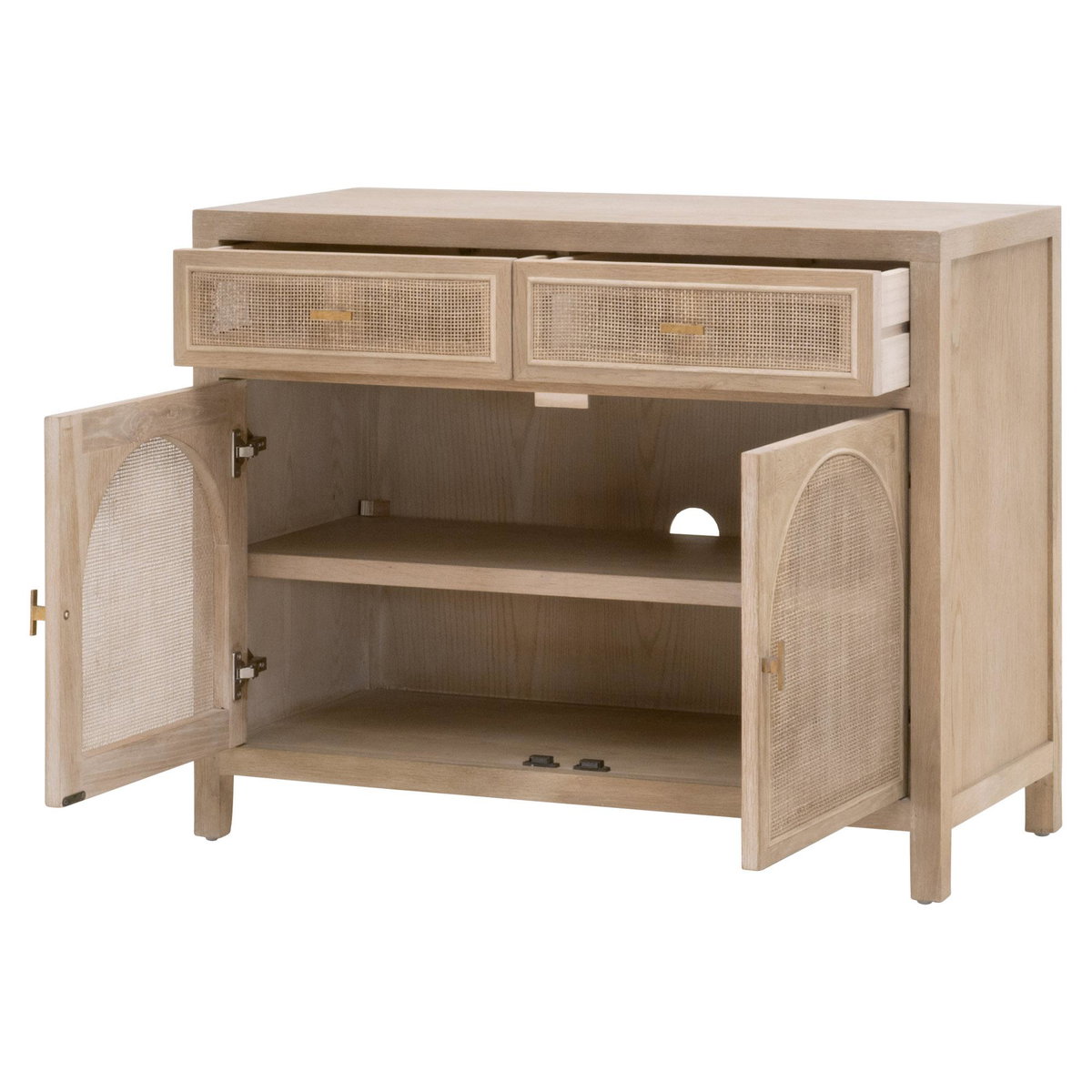 Cane Media Cabinet, Shelving & Bookcase by Essentials for Living, 39" width x 31" height x 18" depth View 6
