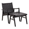 Luisa Ottoman Black, by Dovetail, 24.2" width x 18" height x 20" depth thumbnail 5