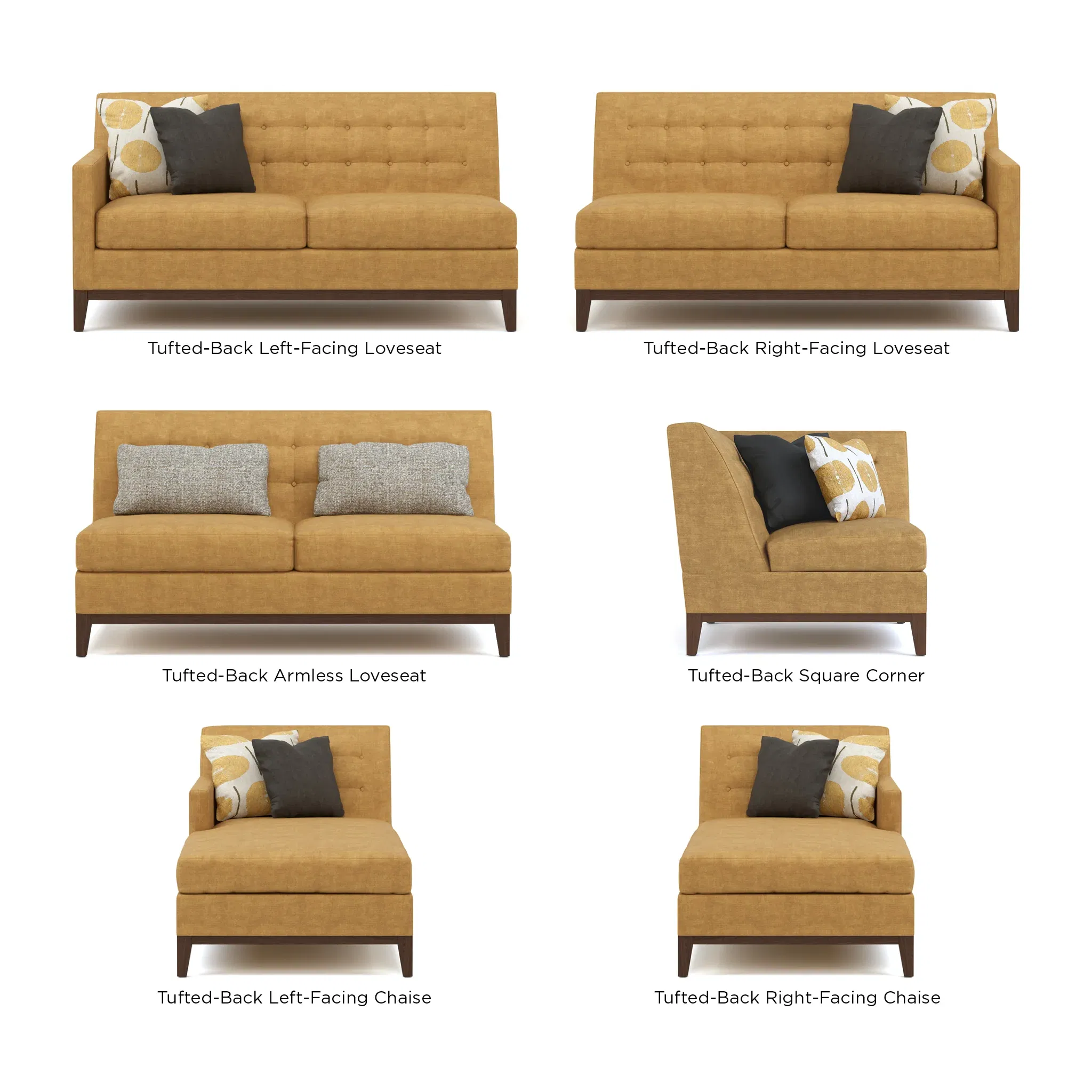 Walnut Grove Tufted Back RF Chaise large image 