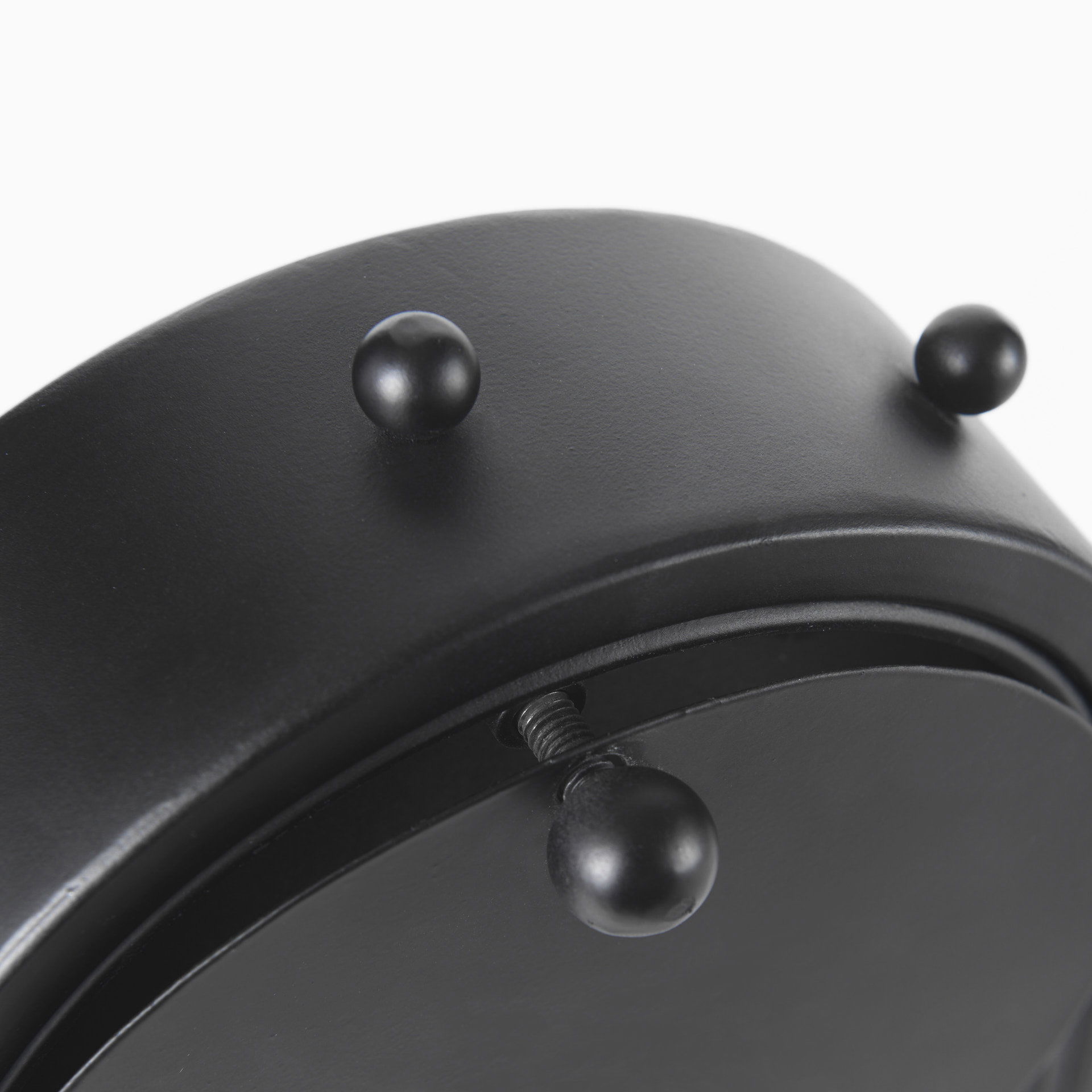 Marian  Black Studded  Table Clock, by Mercana, 7.48" length x 5.71" width x 12.99" height View 10