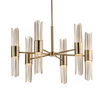 Cret 12 Light Brass Chandelier, Ceiling Light by Uttermost, 31" width x 20.62" height x 31" diameter x 31" depth thumbnail 9