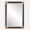 Rhea Walnut Mirror, by Uttermost, 2'3.5" width x 3'3.37" height x 1.62" depth thumbnail 1