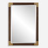 Rhea Walnut Mirror, by Uttermost, 27.5" width x 39.37" height x 1.62" depth thumbnail 1
