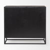 Sloan Black Wood with Black Metal Frame Accent Cabinet, Cabinets & Chest by Mercana, 40" length x 17.5" width x 36.25" height thumbnail 5