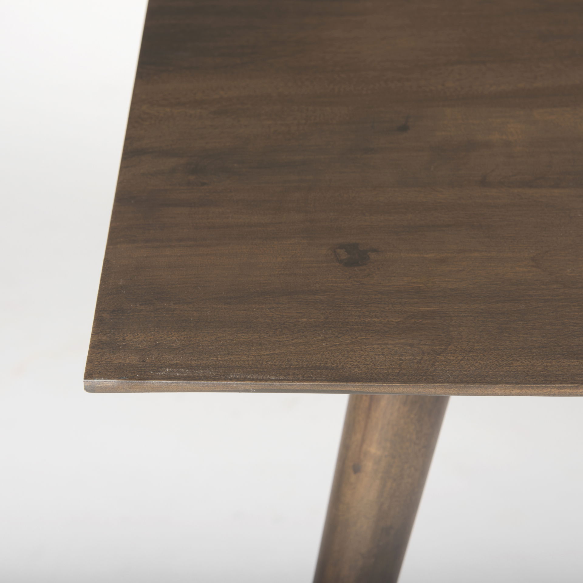 Nicholas II 72x39 Brown Solid Wood Top Metal/Wood Leg Dining Table, by Mercana, 72" length x 39" width x 30" height View 8