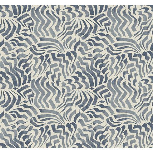 Zora Wave Denim Wallpaper