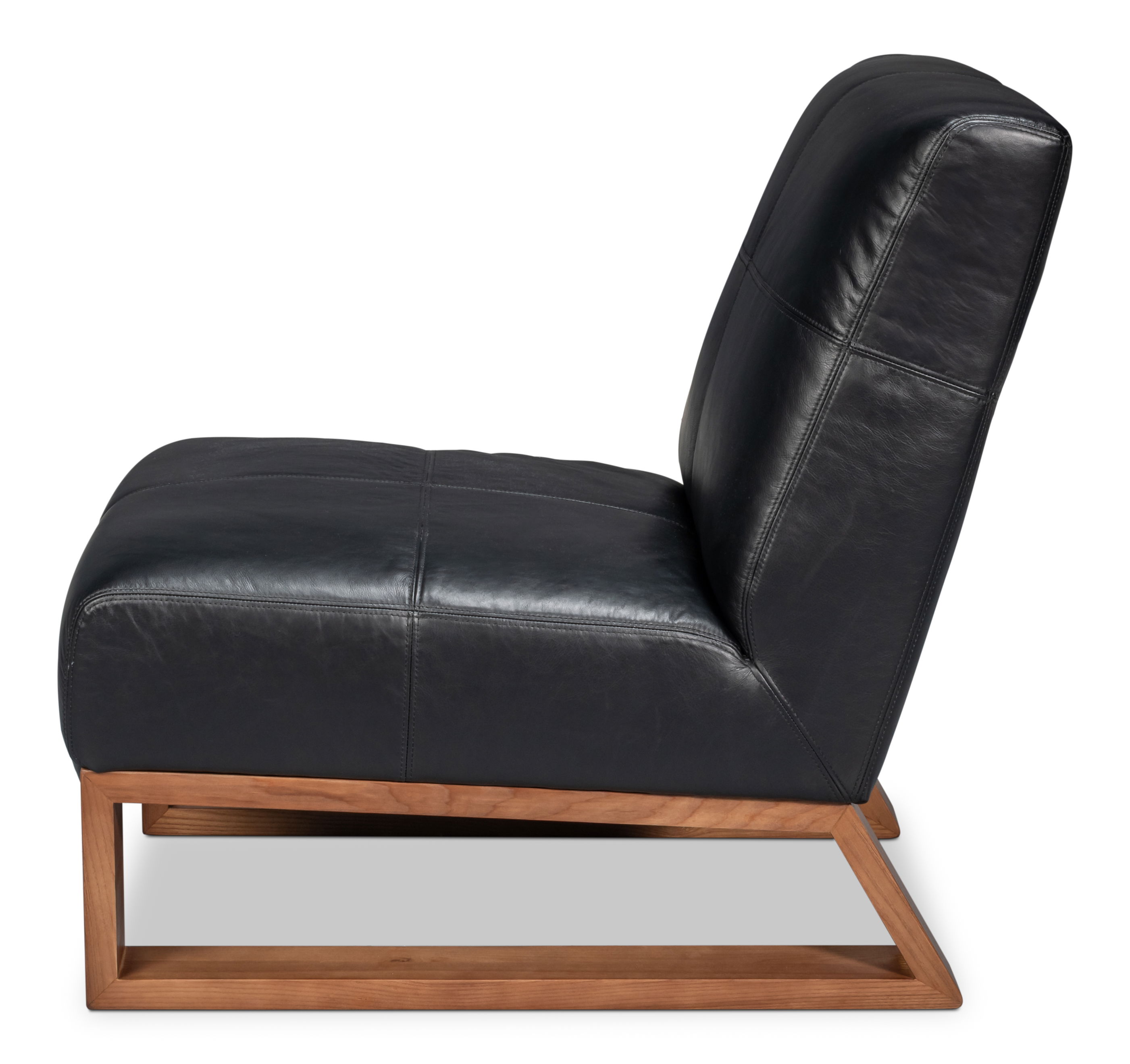 Wylam Leather Chair Onyx Black large image 