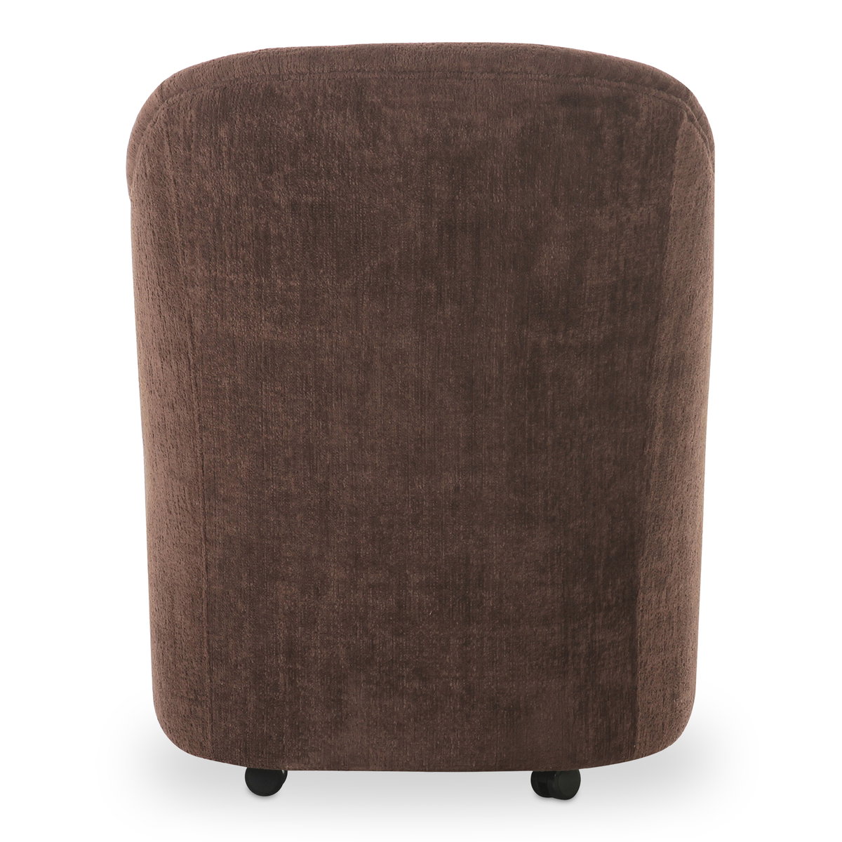 Drava Rolling Dining Chair Dark Brown, by Moe's Home, 26" width x 32.5" height x 26" depth View 4