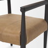 Toni Dark Brown Wood with Chestnut Leather Dining Chair thumbnail 10