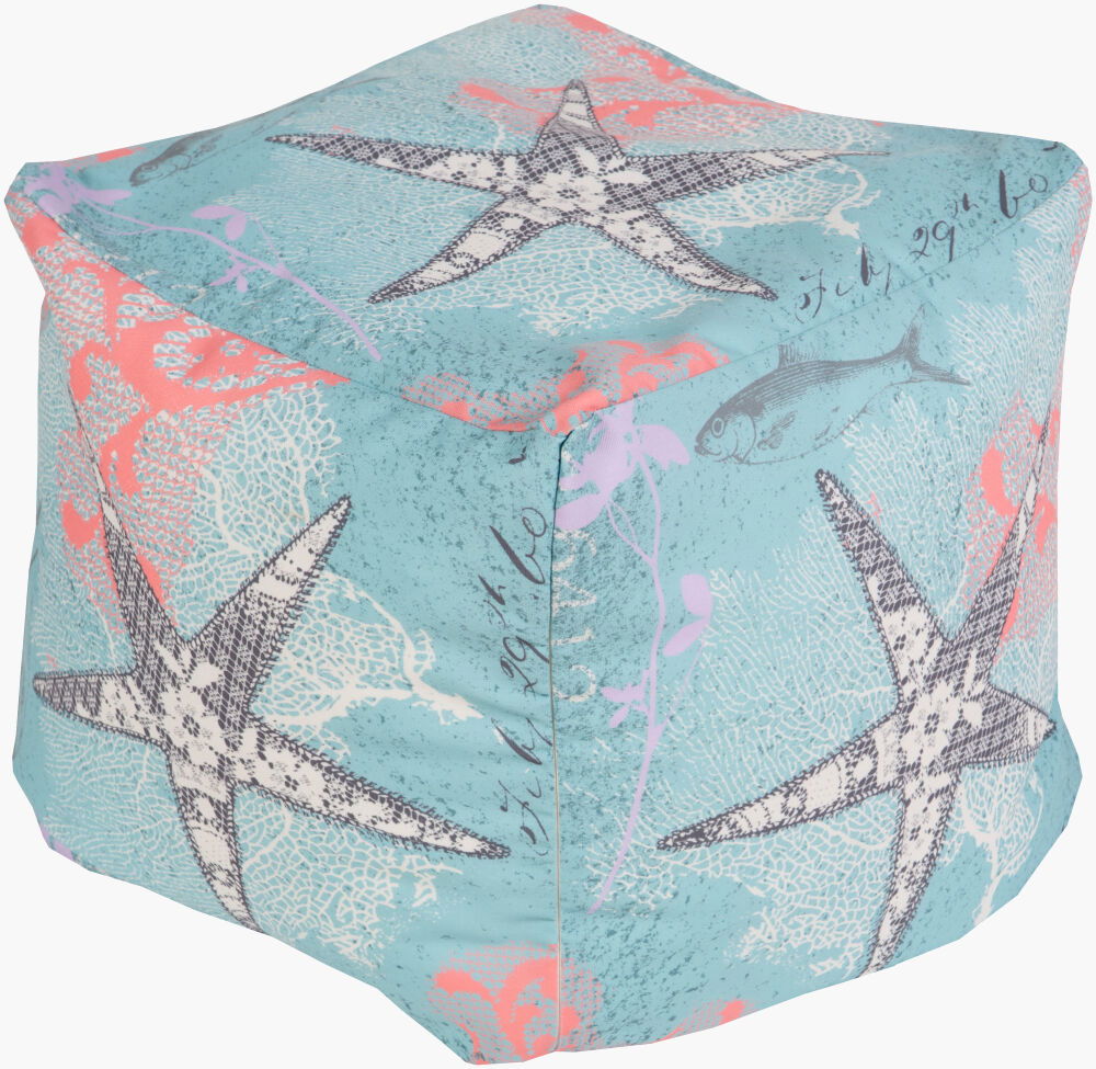 Rain Pouf, Ottoman by Surya, 18" width x 18" height
