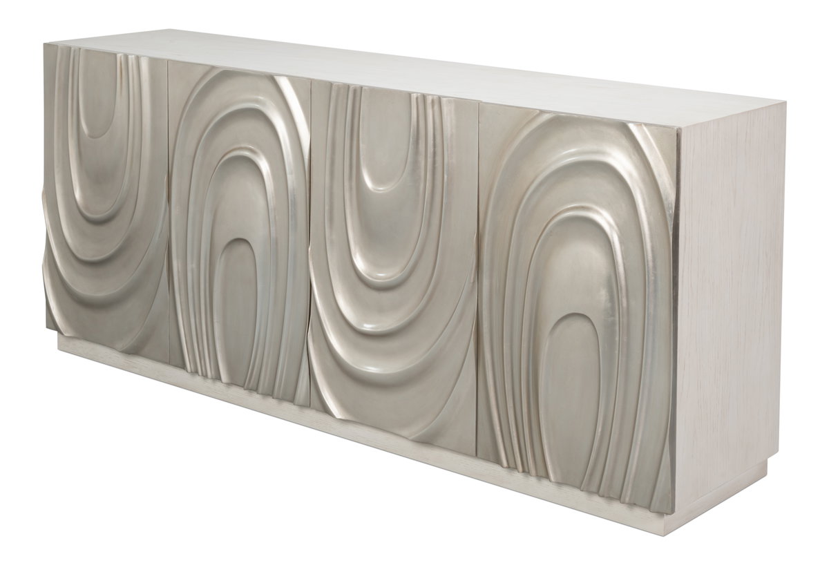 Capriole Credenza, by Sarreid, 1'8" length x 7'2" width x 3' height View 8
