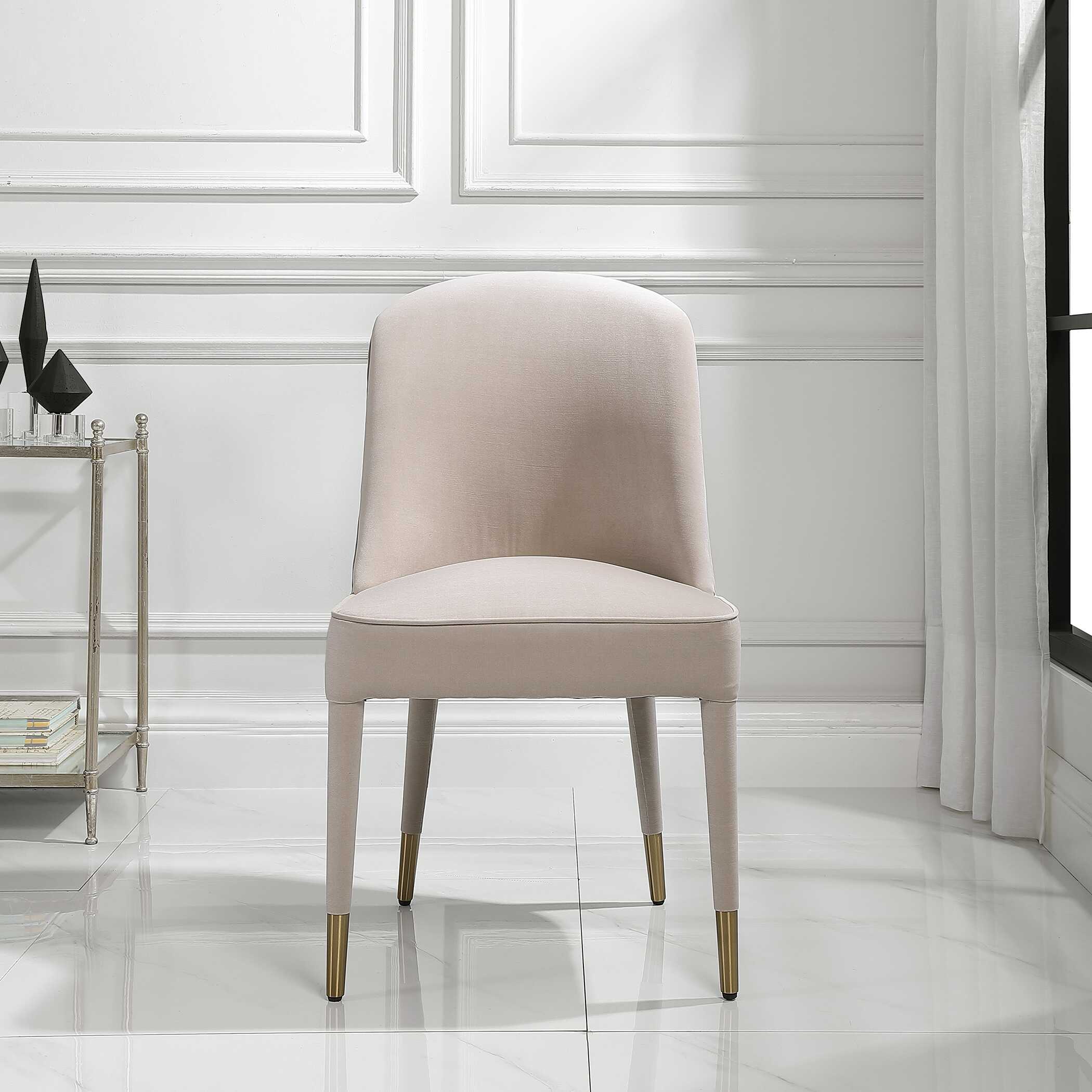 Brie Armless Chair Champagne Set Of 2 large image 