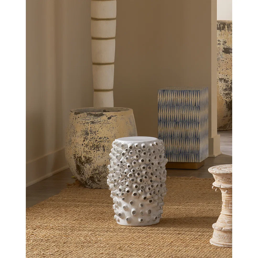 Barnacle End Table, Side & End Table by Currey and Company, 12" width x 18.5" height x 12" depth View 2