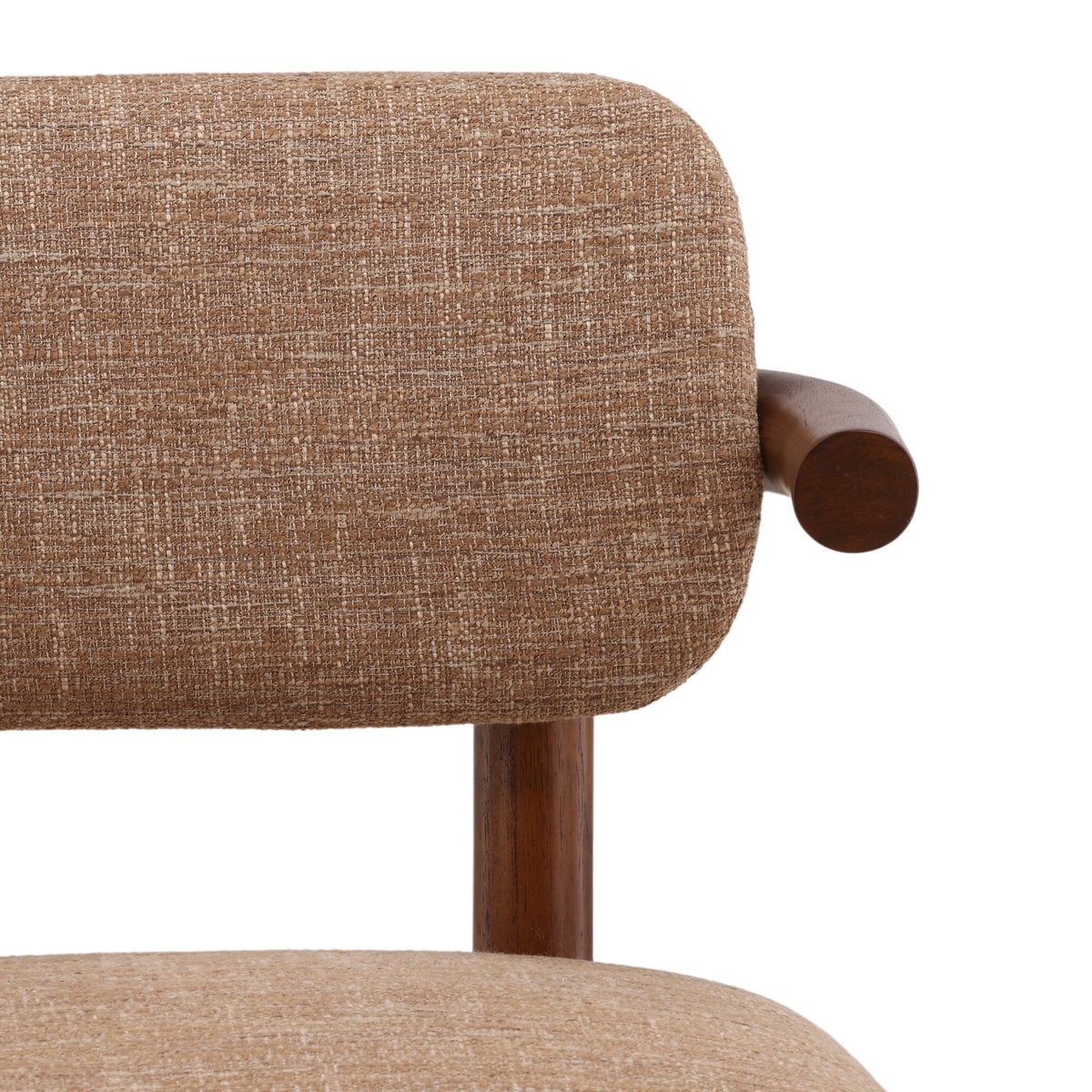 Stratton Dining Chair Brown, by Dovetail, 21" width x 32.5" height x 22" depth View 7