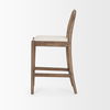 Elle Rounded Caneback Medium Brown Wood with Oatmeal Fabric Counter Stool thumbnail 5
