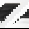 Arelius 20L x 18W x 26H Black-Brown Wood with Black Metal Frame End/Side Table thumbnail 3