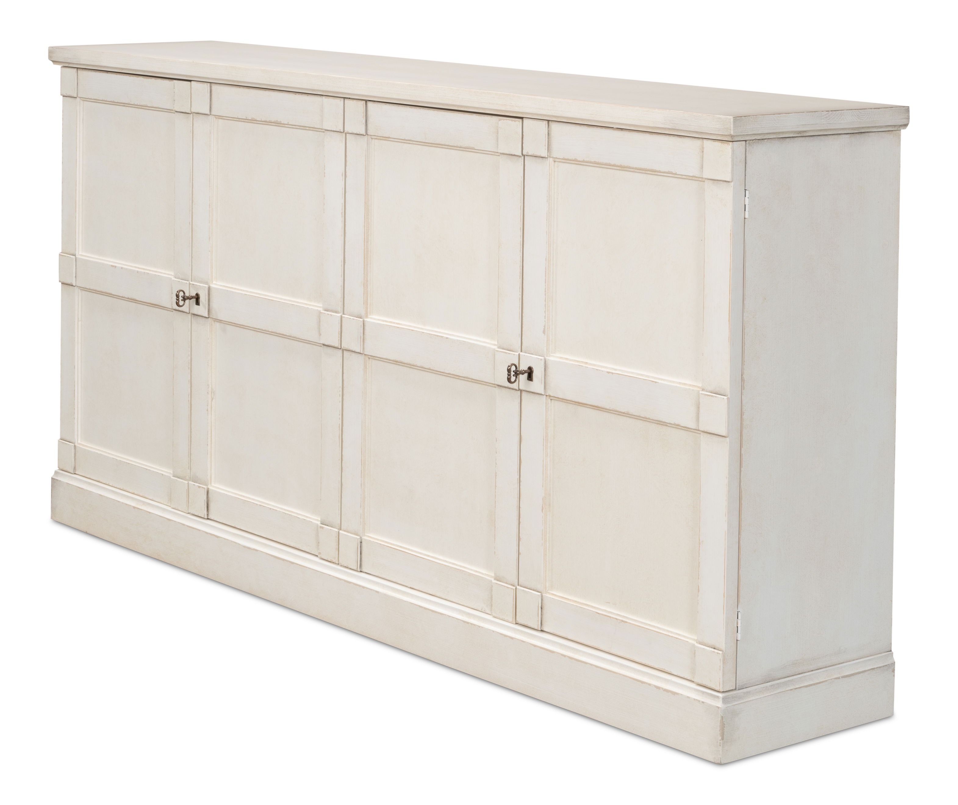 Lionisio Buffet,75',Stucco Wht,Wood Drs, Cabinets & Sideboard by Sarreid, 75" length x 15" width x 37" height View 8