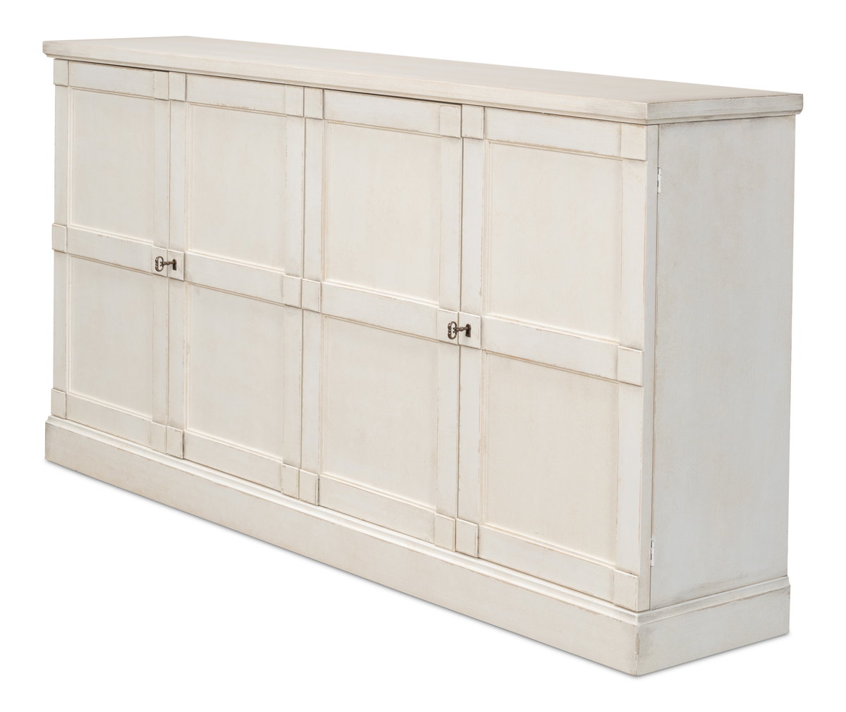 Lionisio Buffet,75',Stucco Wht,Wood Drs, Cabinets & Sideboard by Sarreid, 75" length x 15" width x 37" height View 8